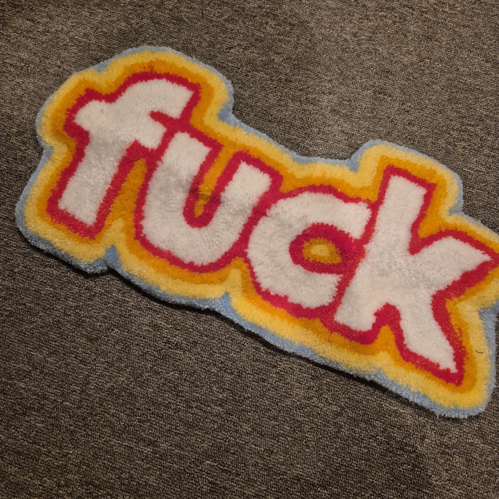 Colorful F-word Rug
